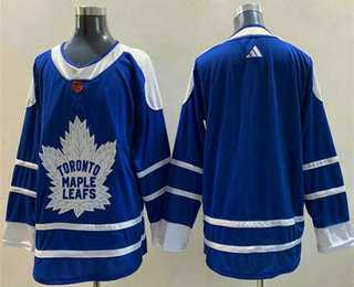 Men%27s Toronto Maple Leafs Blank Blue 2022 Reverse Retro Stitched Jersey->toronto maple leafs->NHL Jersey